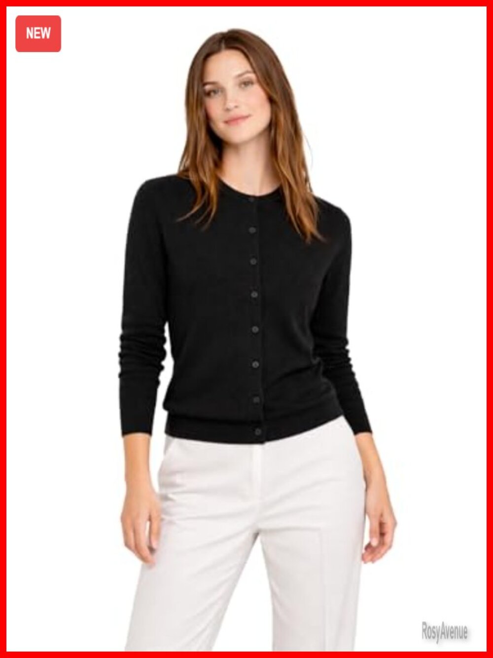 100% Pure Cashmere Button Front Cardigan Sweater